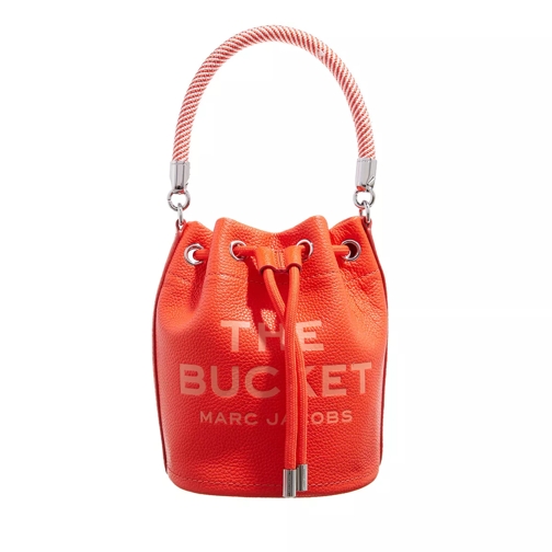 Marc Jacobs The Leather Bucket Bag Orange Bucket Bag