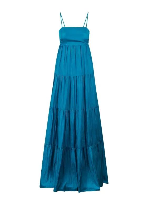 The Rose Ibiza - Formentera Silk Long Dress - Größe XS - blau