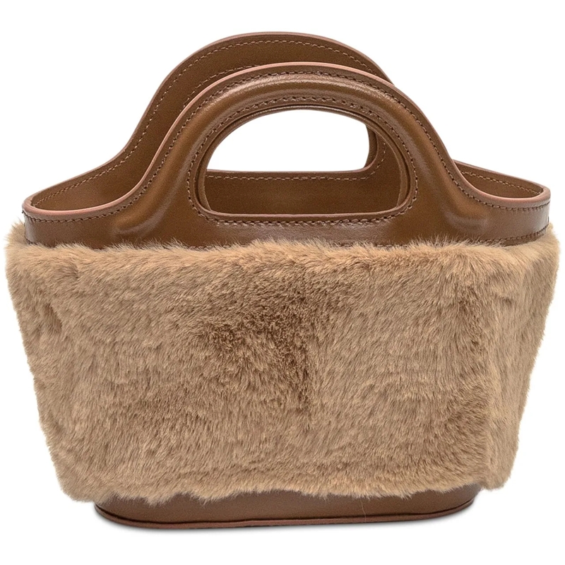 Marni Schultertasche Marni Borsa a Tracolla in Pelliccia Beige e Pelle  beige(Image 4)