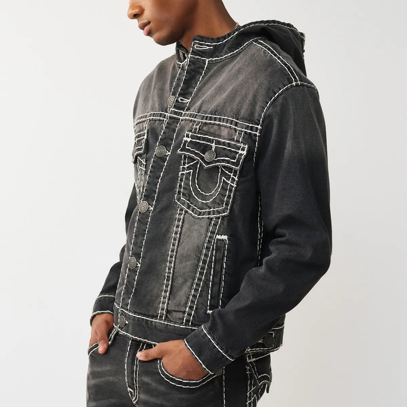 True Religion Jeansjacke Jeansjacke schwarz(Image 3)