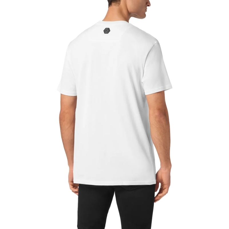 Philipp Plein T-Shirt T-Shirt Hexagon Mit Schmucksteinen weiss(Image 2)