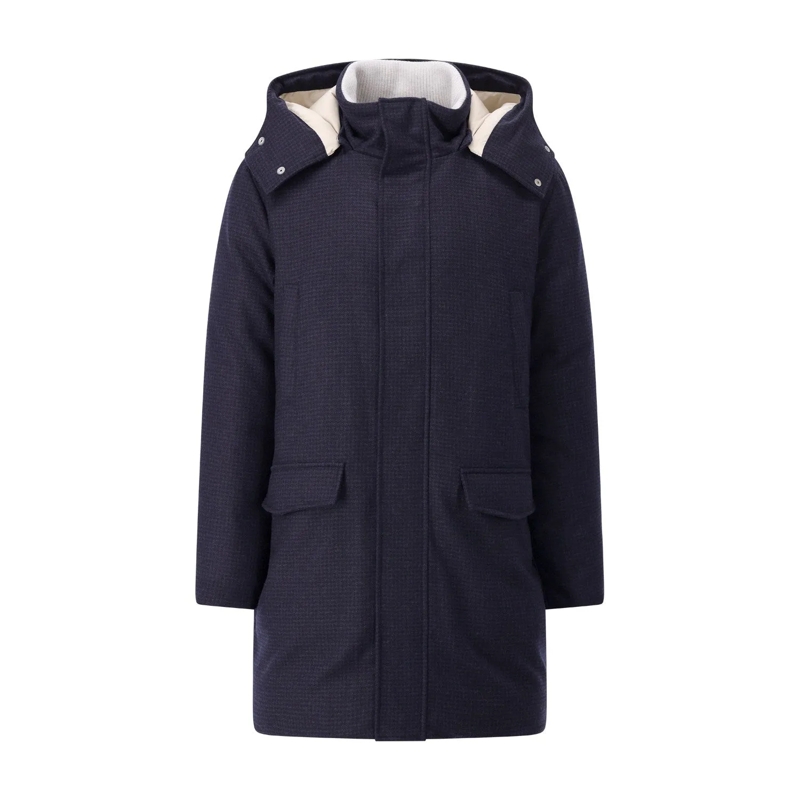 Lardini  Daunenjacke mit Wolle & Kaschmir Dunkelblau
