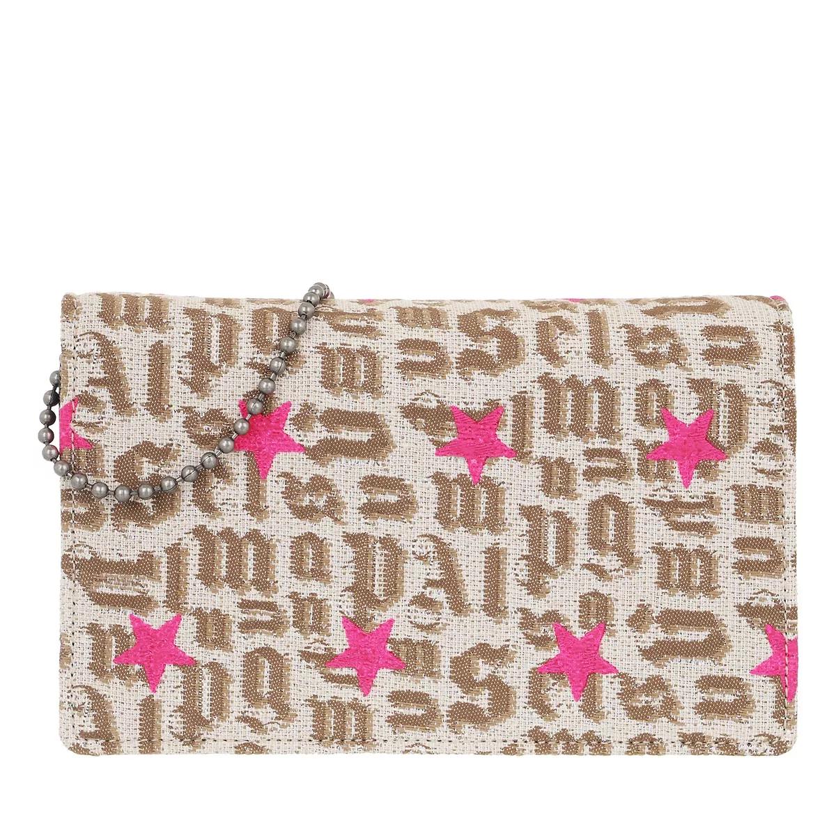 Palm Angels Portemonnaie - Star Monogram Wallet&Chain Multicolor Fu - Gr. unisize - in Beige - für Damen