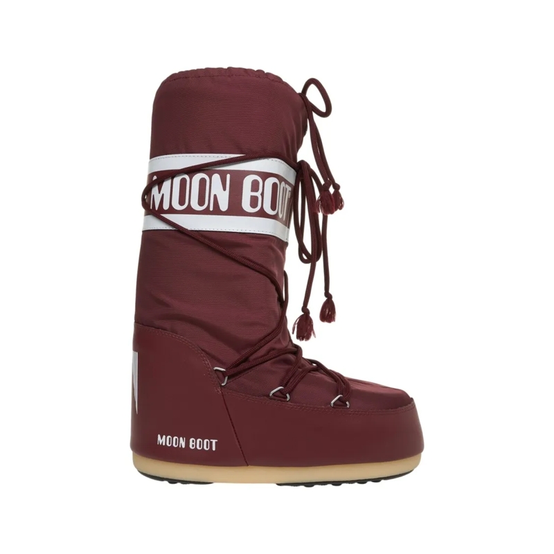 Moonboot Bottes High-Insulated Burgundy Nylon Boots Black