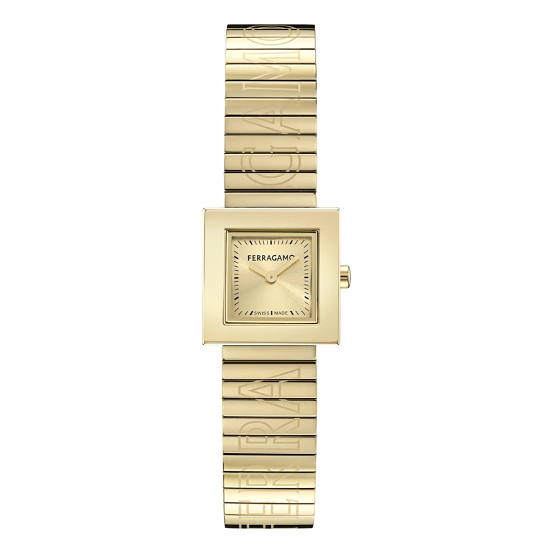 Salvatore Ferragamo Quarzuhr Quarz Analog Uhr Jt- Ferragamo Portrait champagner