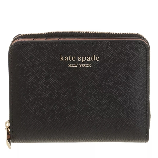 Kate Spade New York Spencer Saffiano Leather Small Compact Wallet Black Bi-Fold Portemonnaie