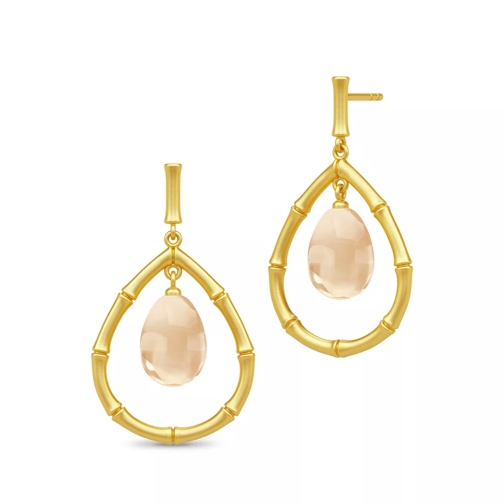 Julie Sandlau Bamboo Wisdom Droplet Earrings Gold/Champagne Pendant d'oreille