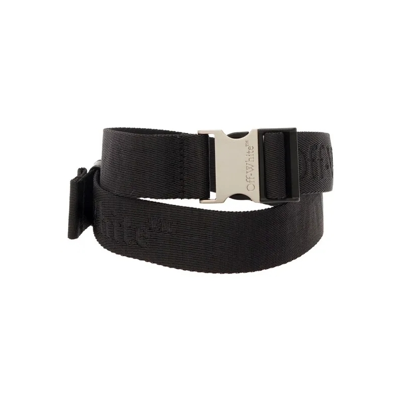Off-White Ceinture Tuc Long Logo Tape Belt schwarz