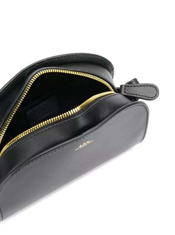 Sac Demi Lune Mini Black Crossbody Bag