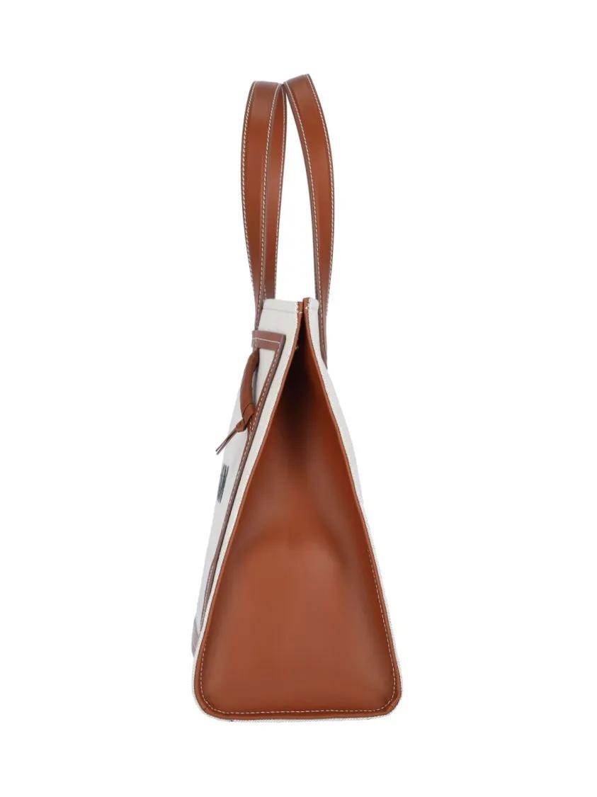 Balmain Shoppers & Totes "B-Army 42" Tote Bag Cream in beige