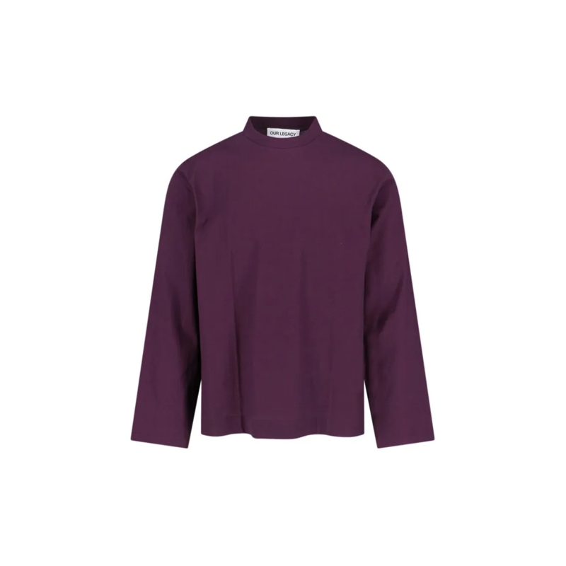 Our Legacy Haut à manches longues “Damson” Long-Sleeve Knit Top – Light Blue Purple