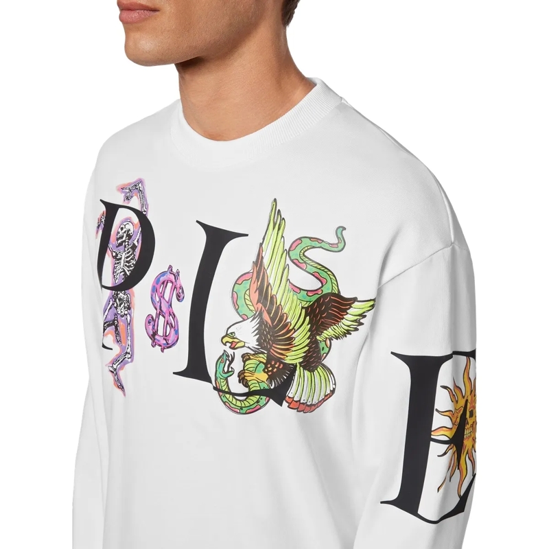 Philipp Plein Top Sweatshirt Tattoo weiss(Image 5)