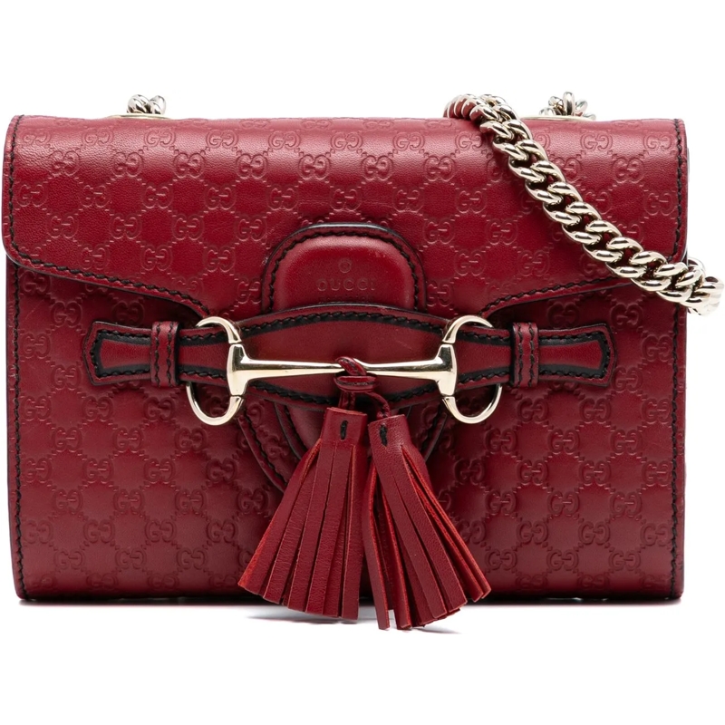 Gucci Schultertasche Mini Microguccissima Emily Crossbody rot