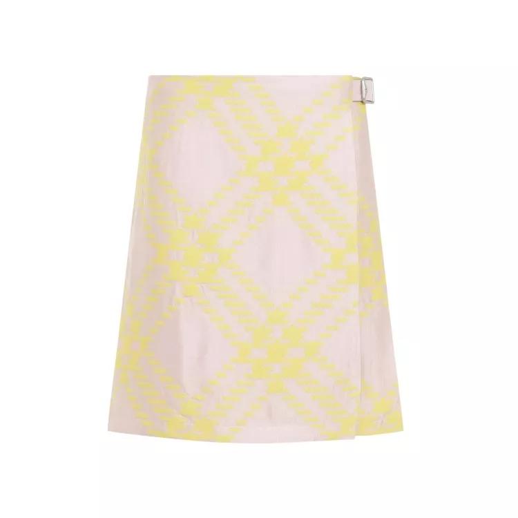 Burberry - Sherbet Pink Cotton Skirt - Größe 8 - pink