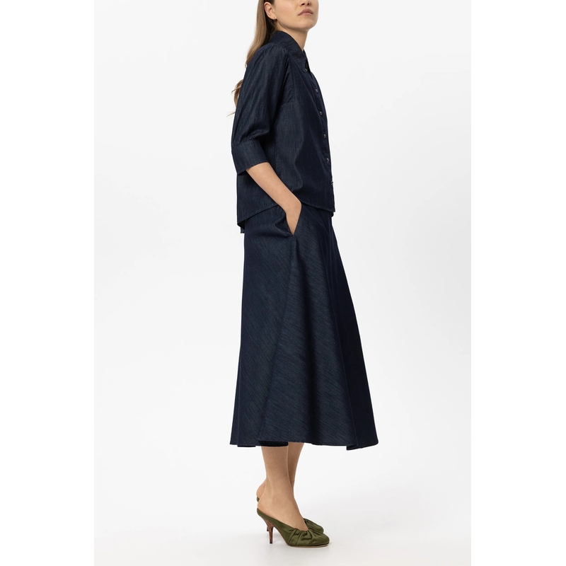Luisa Cerano Top Denim-Bluse navy(Image 3)