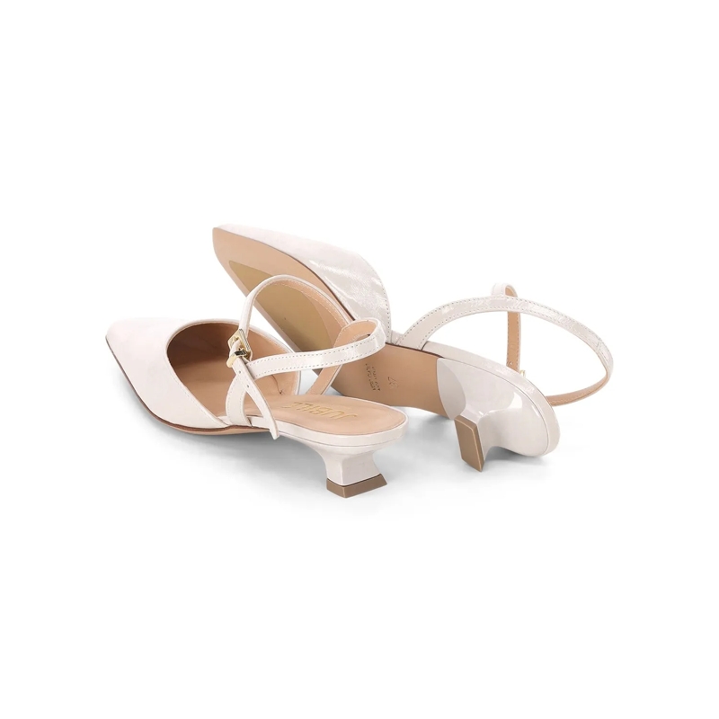 Jubile' Schnürschuhe Pumps aus Leder weiß(Image 2)