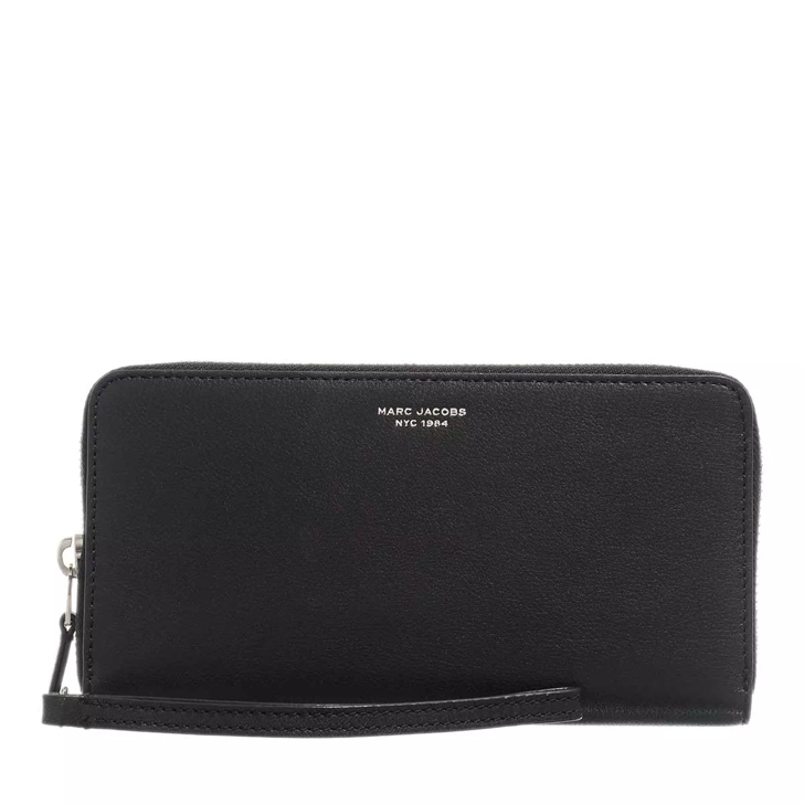 Marc Jacobs The Continental Wristlet Wallet Black Portefeuille a fermeture Eclair