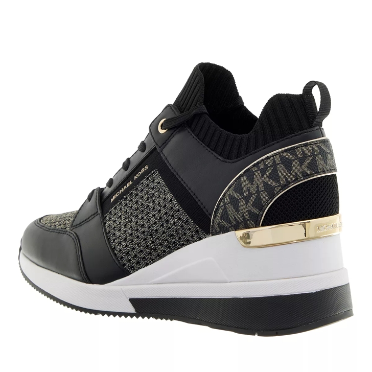 Michael kors black store and gold sneakers