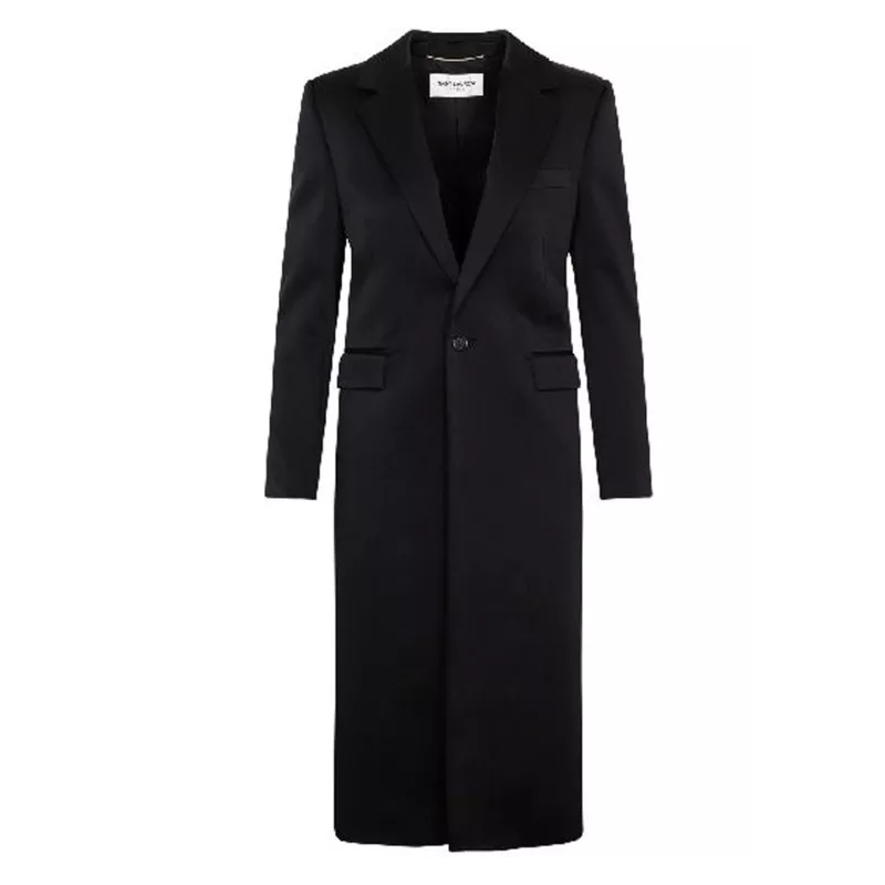 Saint Laurent  Satin Coat Black