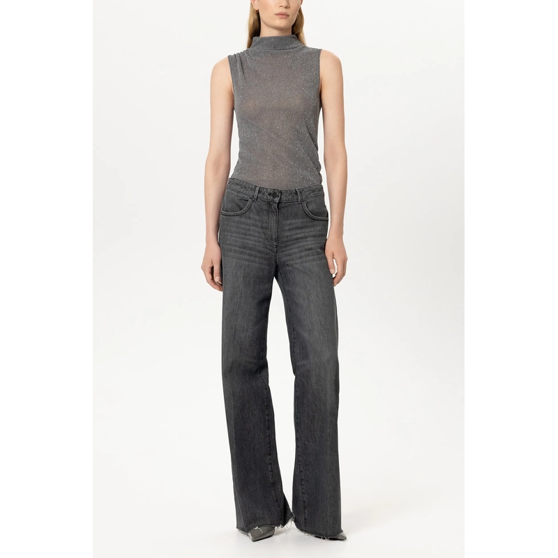 Luisa Cerano Top Glanz-Turtleneck-Top heather grey(Image 2)