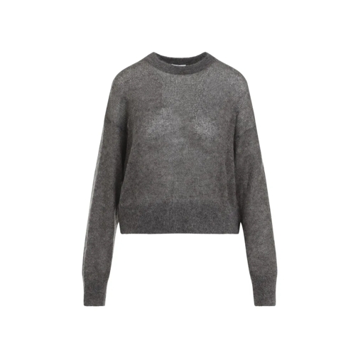 Brunello Cucinelli Mohair Lame Sweater Grey Pullover