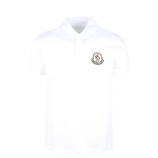 Moncler Logo Polo Shirt White 