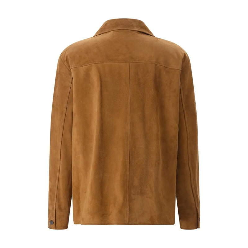 Saint Laurent Übergangsjacke Jacke aus Veloursleder braun(Image 3)