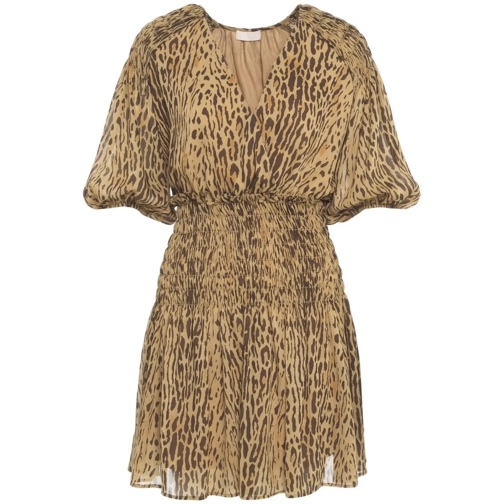 LIU JO Robes midi Mini dress with animal print braun