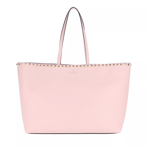 Valentino Garavani Rockstud Studded Shopping Bag Leather Rosequartz Shopping Bag