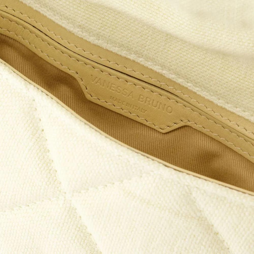 Vanessa Bruno Hobo bags Nano Moon Bag Linen Yellow in geel