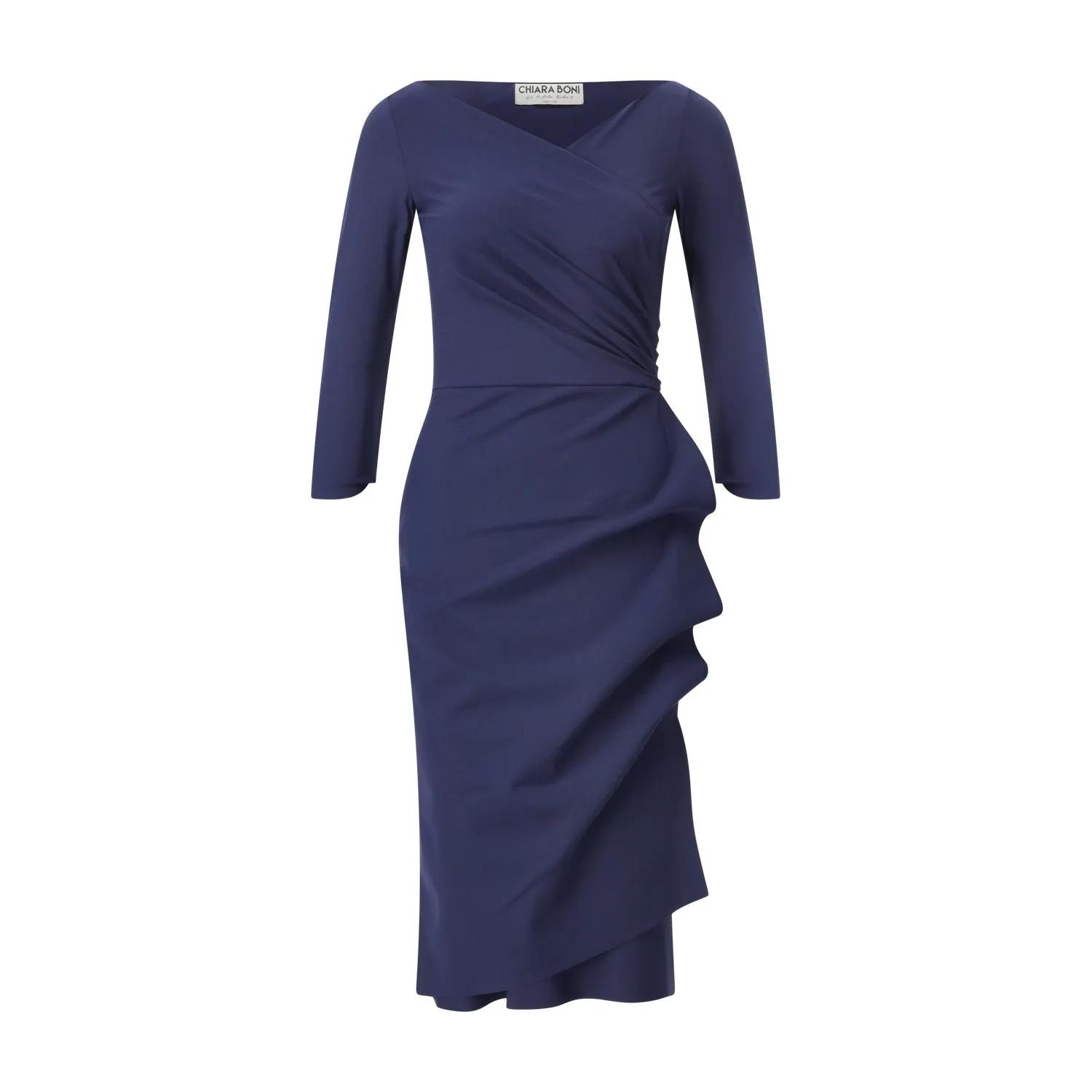 Thumbnail - Chiara Boni - Midikleid mit Raffung - Größe 36 - blue