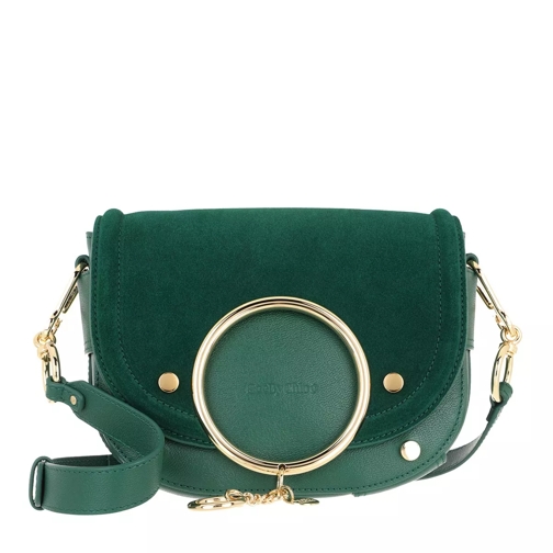 See By Chloé Mara Shoulder Bag Velvet Leather Woodsy Green Crossbody Bag