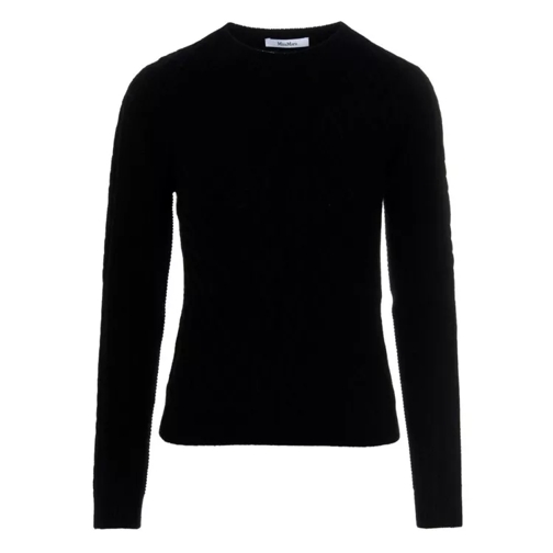 Max Mara Tea Knitted T-Shirt Black Magliette