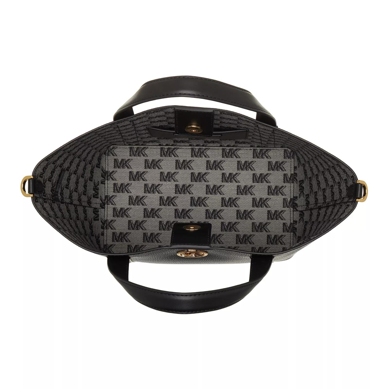 Michael Kors Hadleigh Medium Double Handle Tote Messenger Black | Tote 