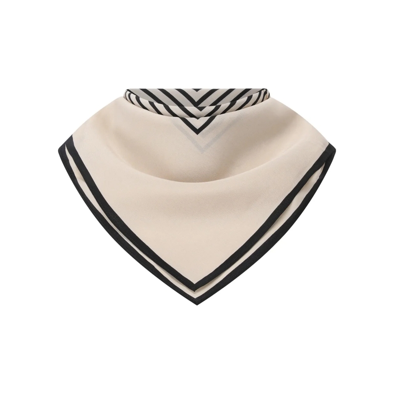 TOTEME Écharpe légère Quadratisches Tuch aus Seide Beige