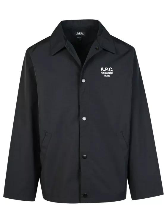 A.P.C. - Regis%27 Black Cotton Blend Shirt - Größe M - black