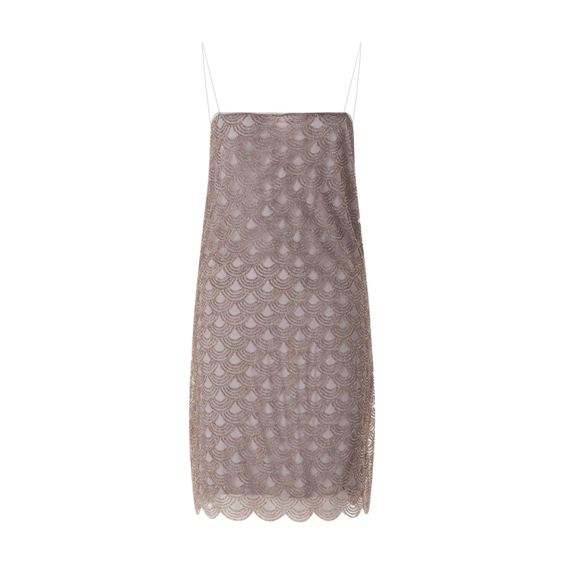 Rotate Minikleid Mini-Kleid mit Pailletten braun