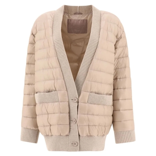 Herno Overgangsjas Beige Cardigan Down Jacket Neutrals