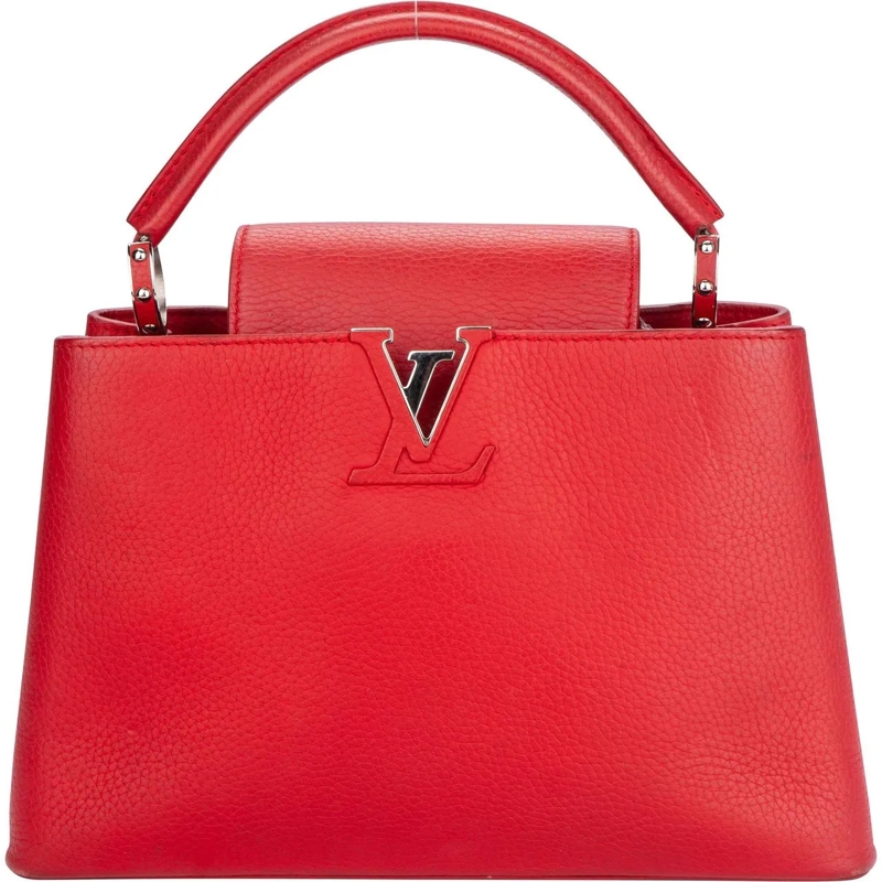 Louis Vuitton Schultertasche Louis Vuitton Red Leather Capucines PM Handbag mehrfarbig
