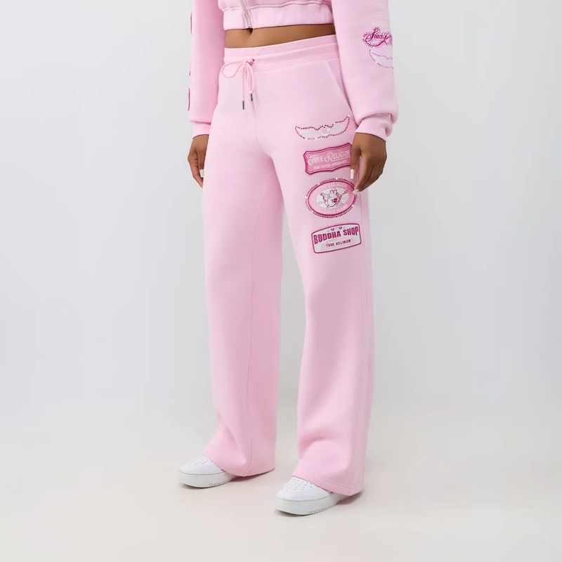 True Religion Jogginghose - Jogginghose- Gerades Bein- Mittlere Bundhöhe- rosa(Image 3)
