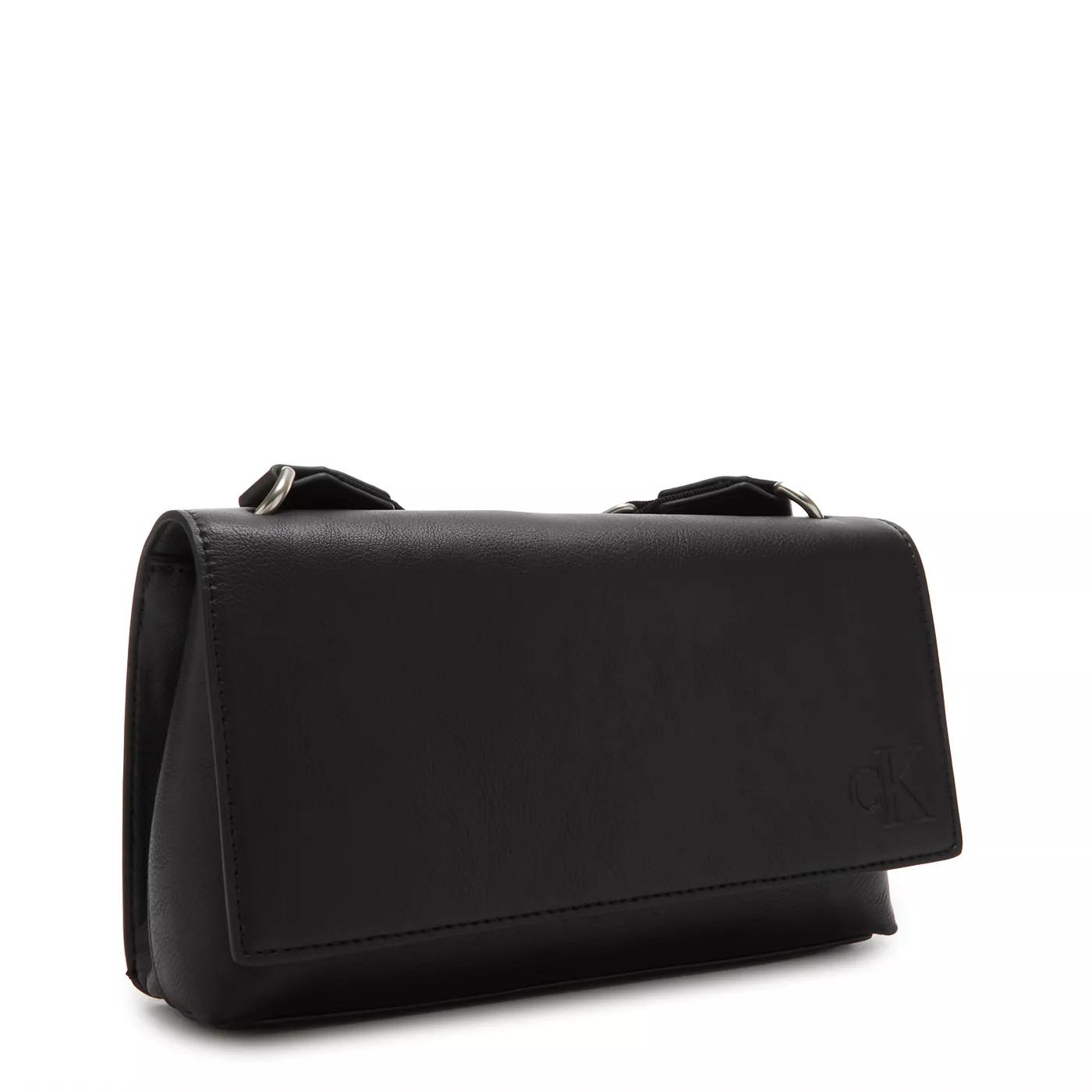 Calvin Klein Jeans Verstelbare Crossbody Tas Effen Patroon Black Dames