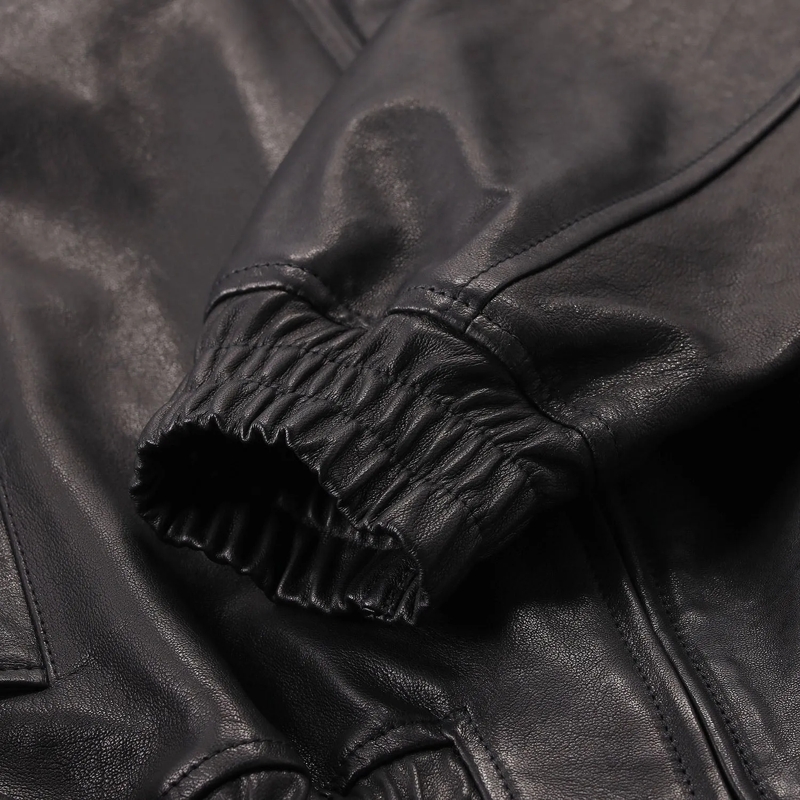 Valentino Garavani Veste en cuir Lederjacke mit Reißverschluss schwarz(Image 6)