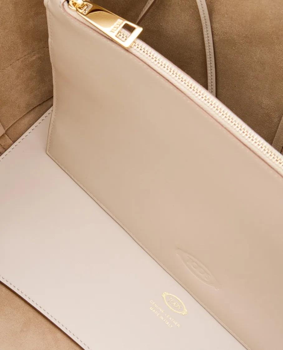 TOD'S Shoppers & Totes White Shopping Bag in beige