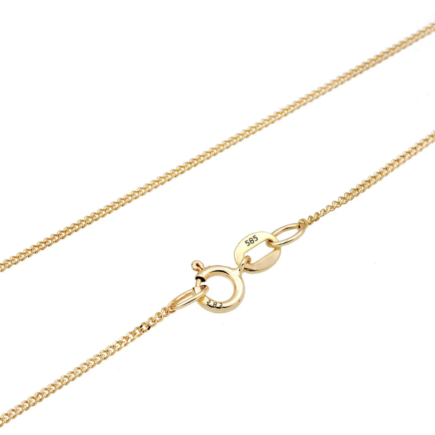 Thumbnail - Elli Halsketten - Halskette Kinder Herz Geburt Taufe Zirkonia 585 Ge - Gr. unisize - in Gold - für Damen