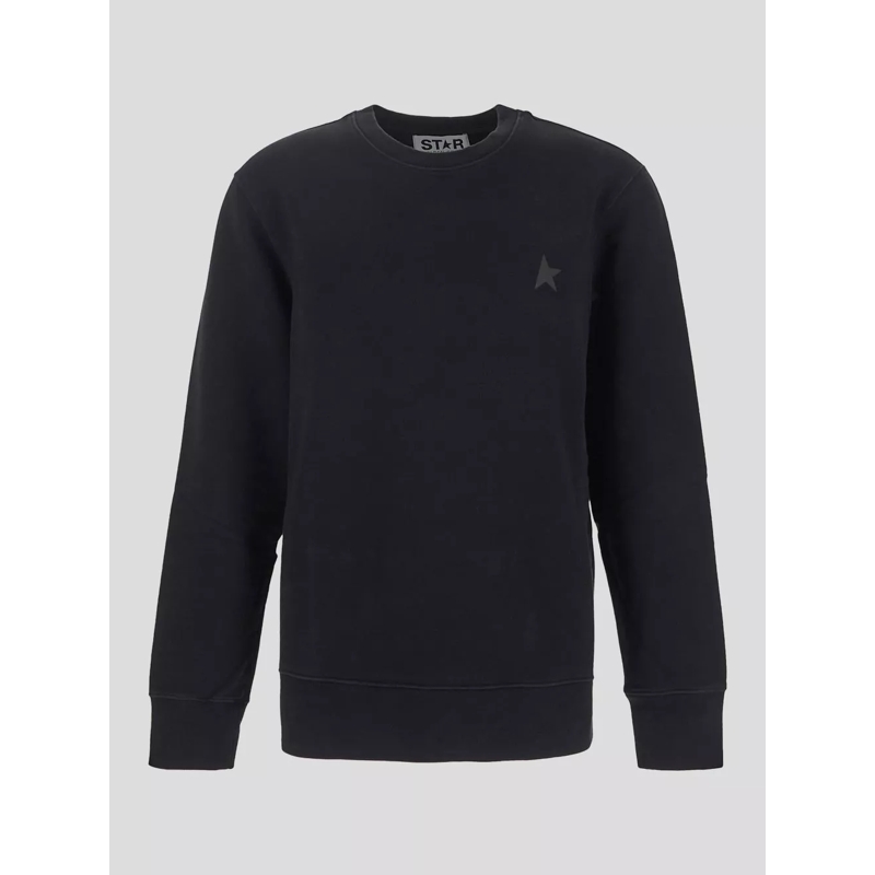 Golden Goose  Black Sweatshirt With Iconic Star Design Black