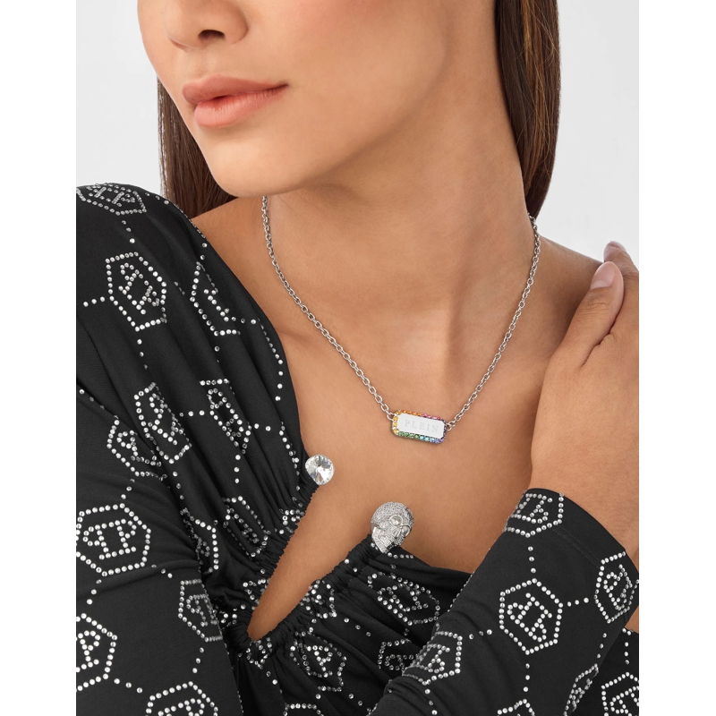 Philipp Plein Kurze Halskette Halskette Plein Tag silber(Image 3)