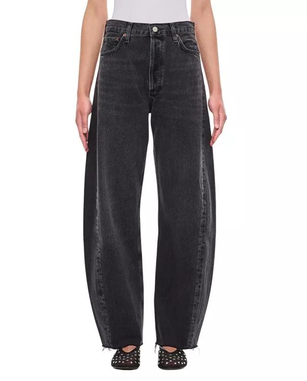 Agolde - Luna Pieced Organic Cotton Denim Pants - Größe 27 - black