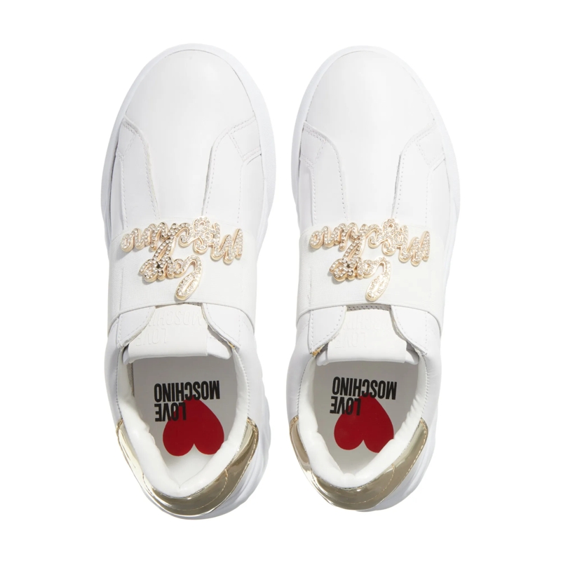 Love Moschino Low-Top-Sneaker Sneakers Donna Bianco+Platino(Image 6)