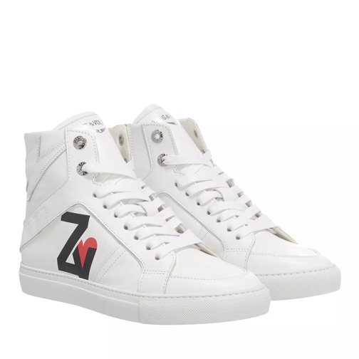 Zadig & Voltaire Zv1747 High Flash Smooth Calfs Blanc högsko sneaker