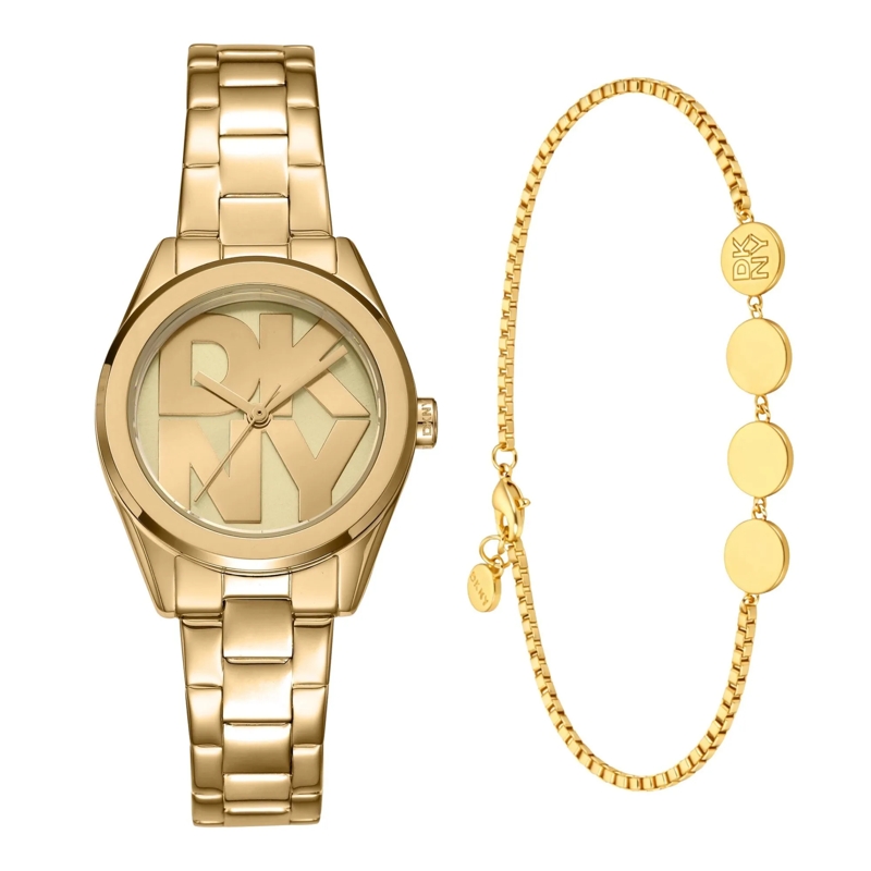 DKNY Quarzuhr Quarzuhr Logo Watch Set gold
